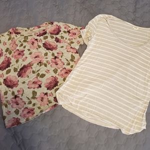 Two ultrasoft t-shirts sz sm